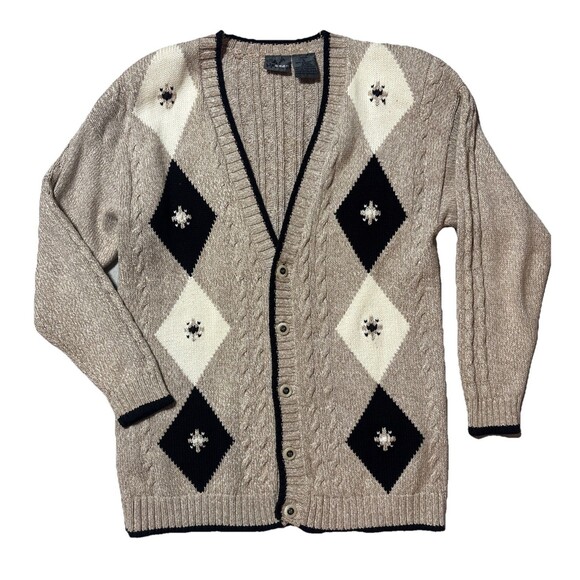 Lizwear Sweaters - Lizwear Petite Small Vintage Knit Cardigan Old Money Aesthetic 90s Preppy